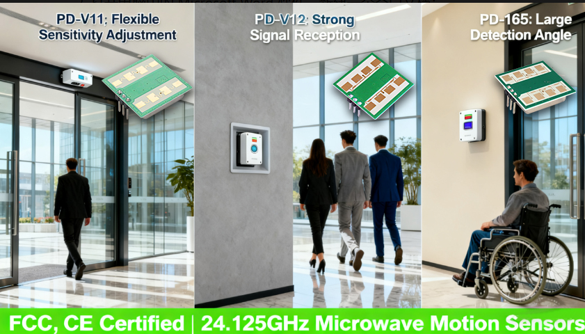 Tres 24.125GHz Proin Motion Sensores - Admodum Compositus Diversis Smart missionibus